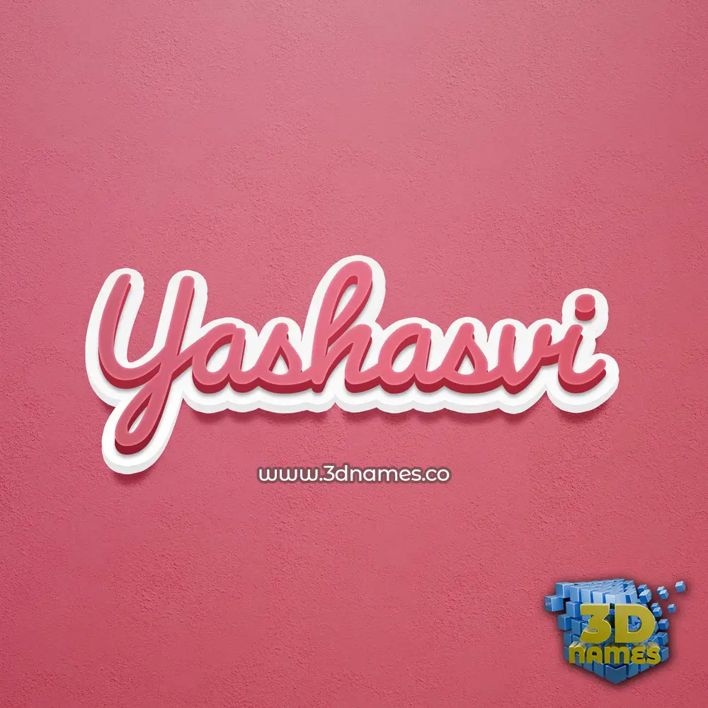 yashasvi in Red Scribble style - 3D name wallpaper
