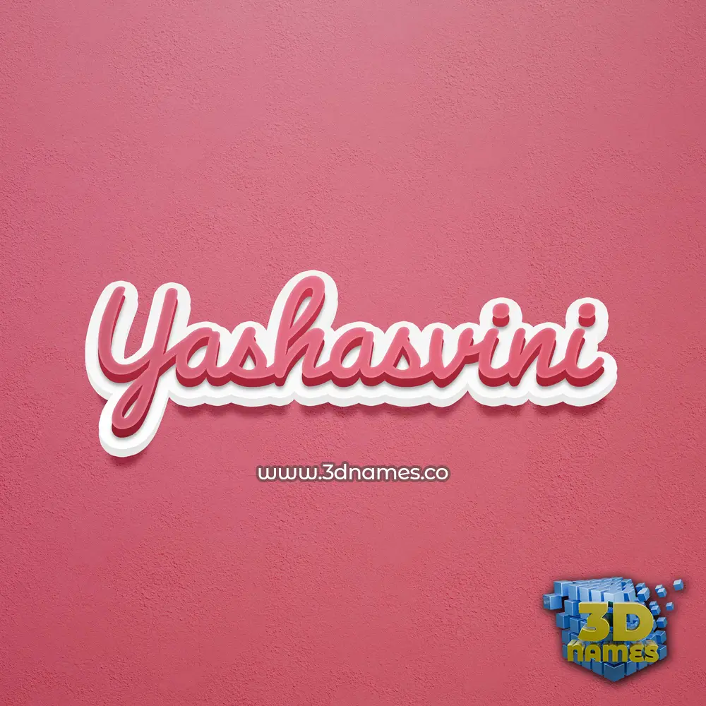 yashasvini in Red Scribble style - 3D name wallpaper