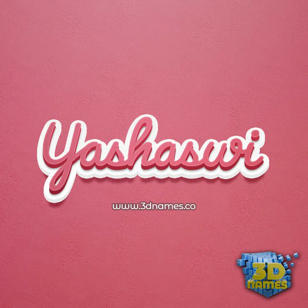 yashaswi in Red Scribble style - 3D name wallpaper