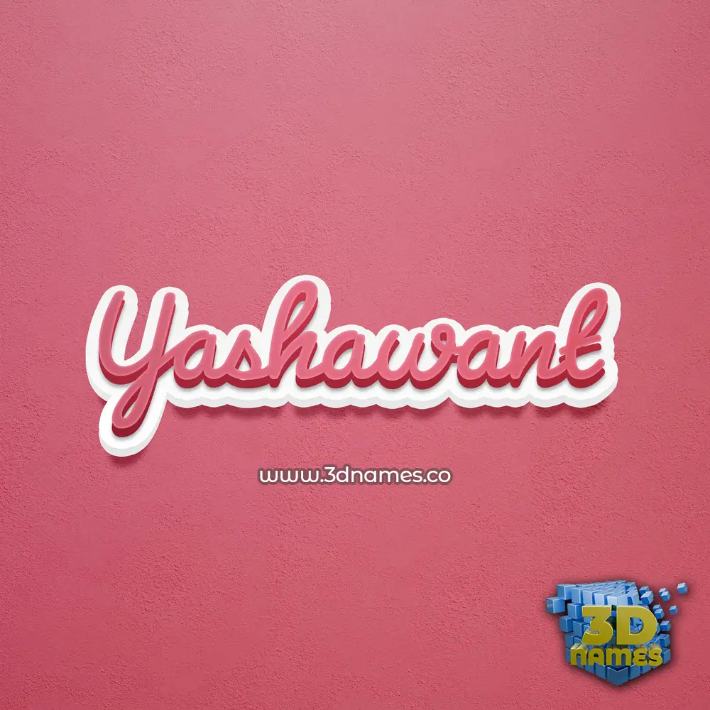 yashawant in Red Scribble style - 3D name wallpaper