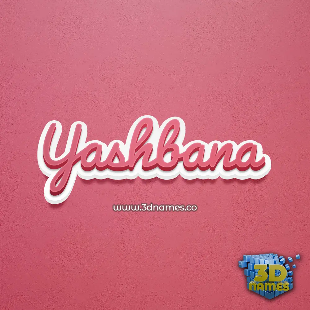 yashbana in Red Scribble style - 3D name wallpaper