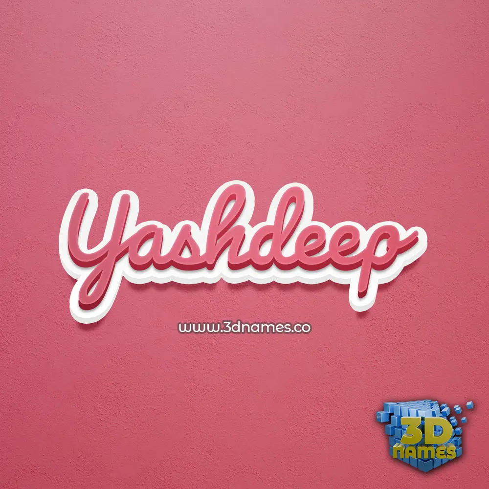 yashdeep in Red Scribble style - 3D name wallpaper