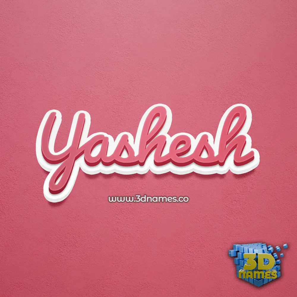 yashesh in Red Scribble style - 3D name wallpaper