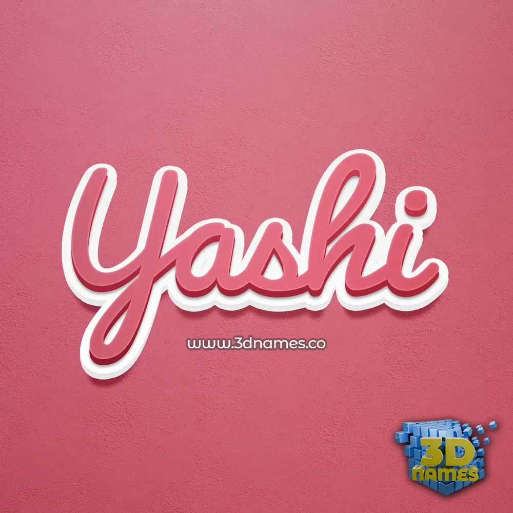 yashi in Red Scribble style - 3D name wallpaper