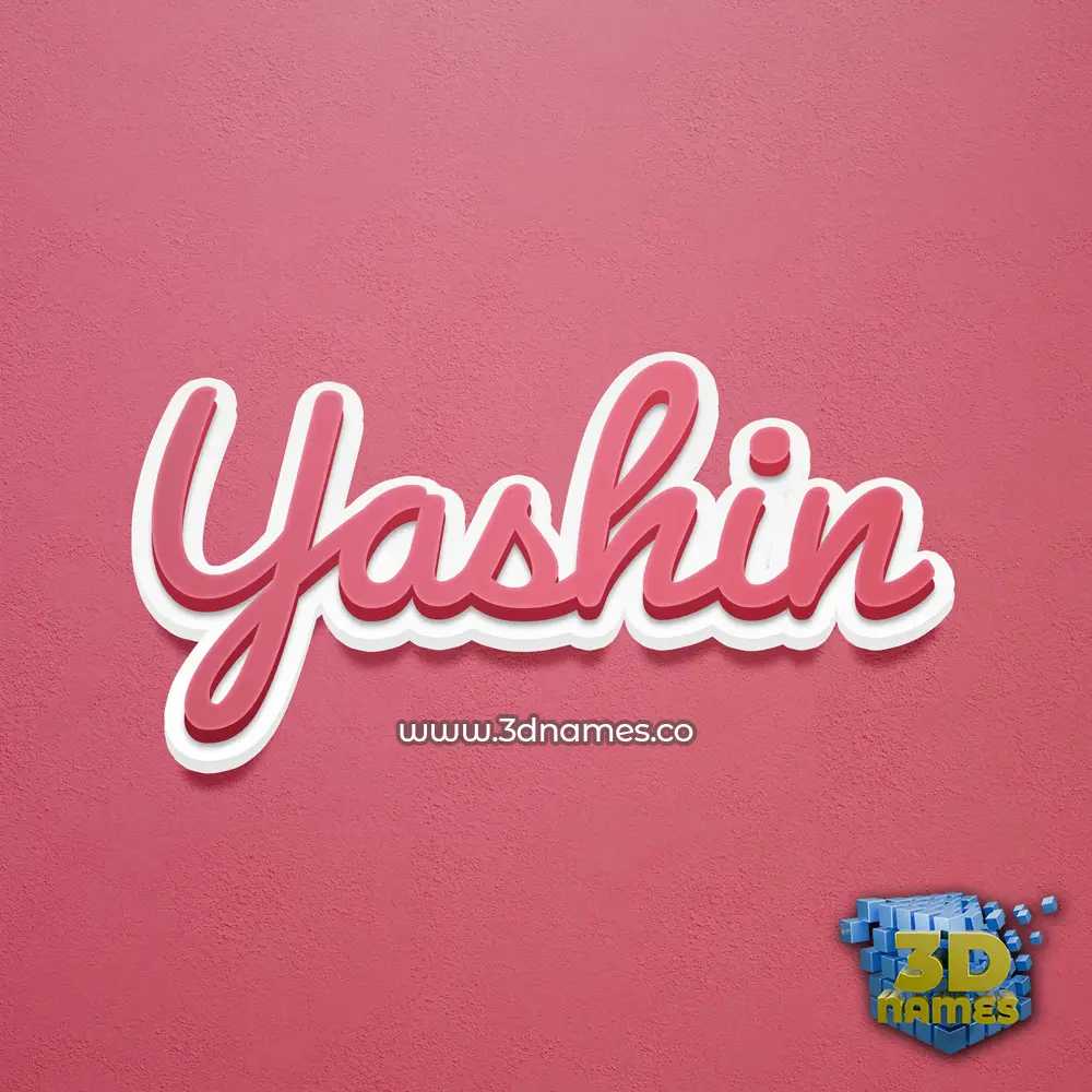 yashin in Red Scribble style - 3D name wallpaper
