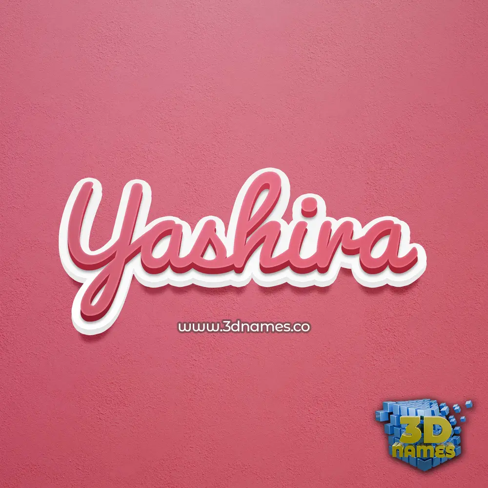 yashira in Red Scribble style - 3D name wallpaper