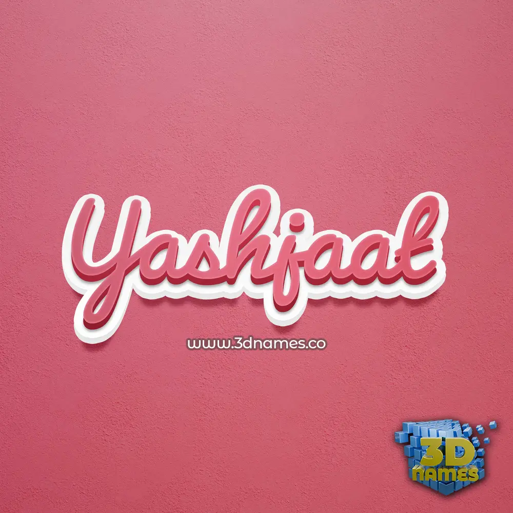 yashjaat in Red Scribble style - 3D name wallpaper