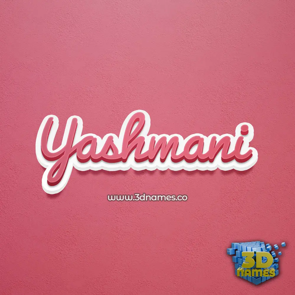 yashmani in Red Scribble style - 3D name wallpaper