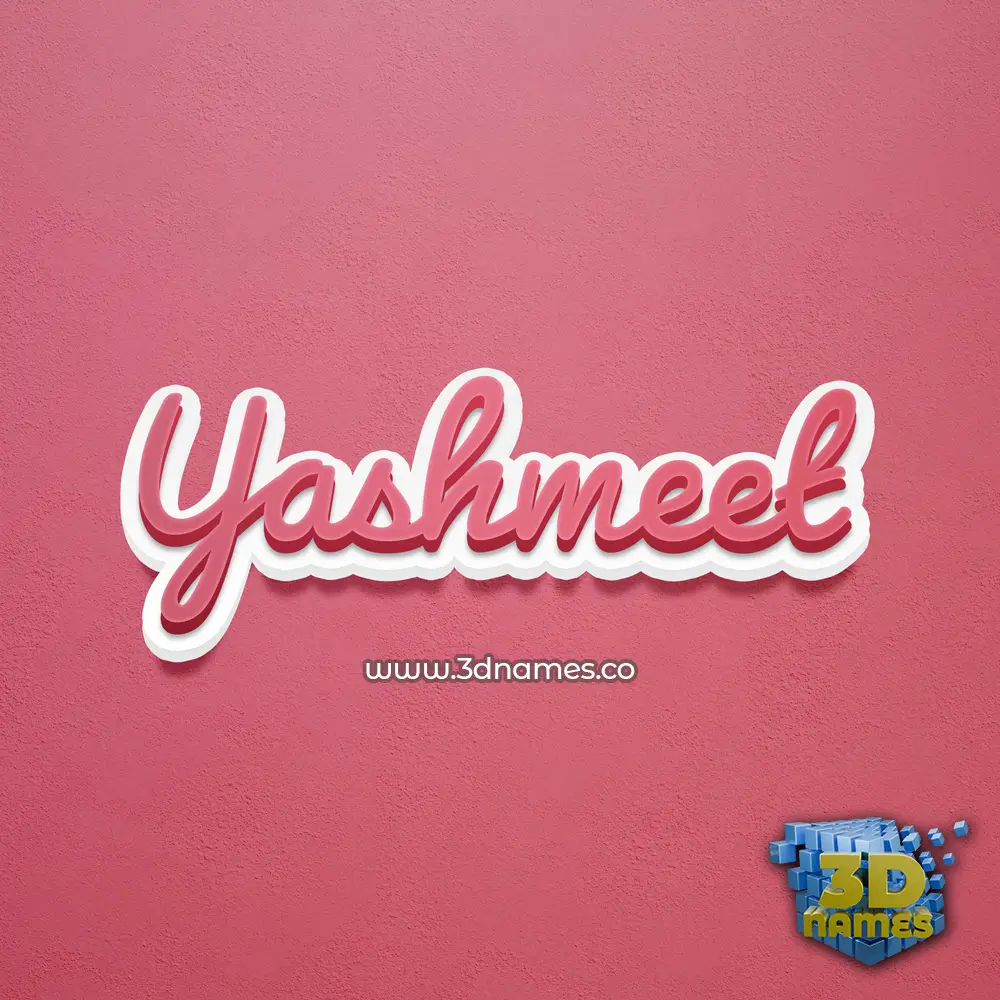 yashmeet in Red Scribble style - 3D name wallpaper