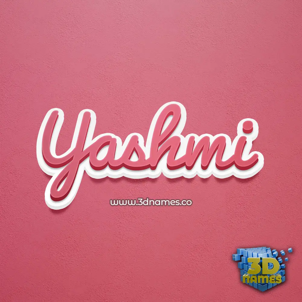 yashmi in Red Scribble style - 3D name wallpaper