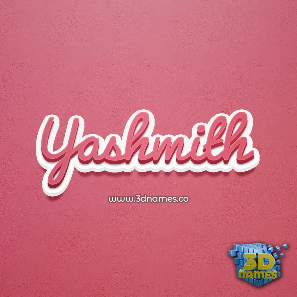 yashmith in Red Scribble style - 3D name wallpaper