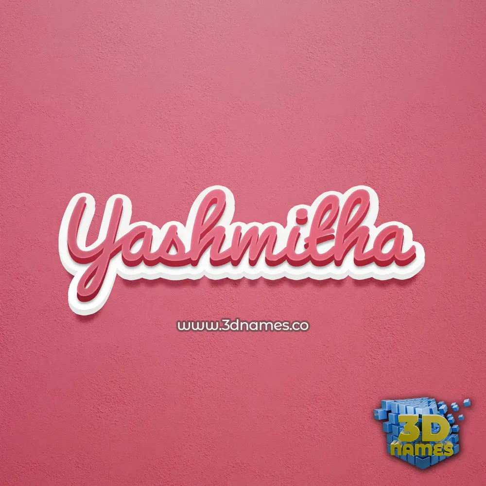 yashmitha in Red Scribble style - 3D name wallpaper