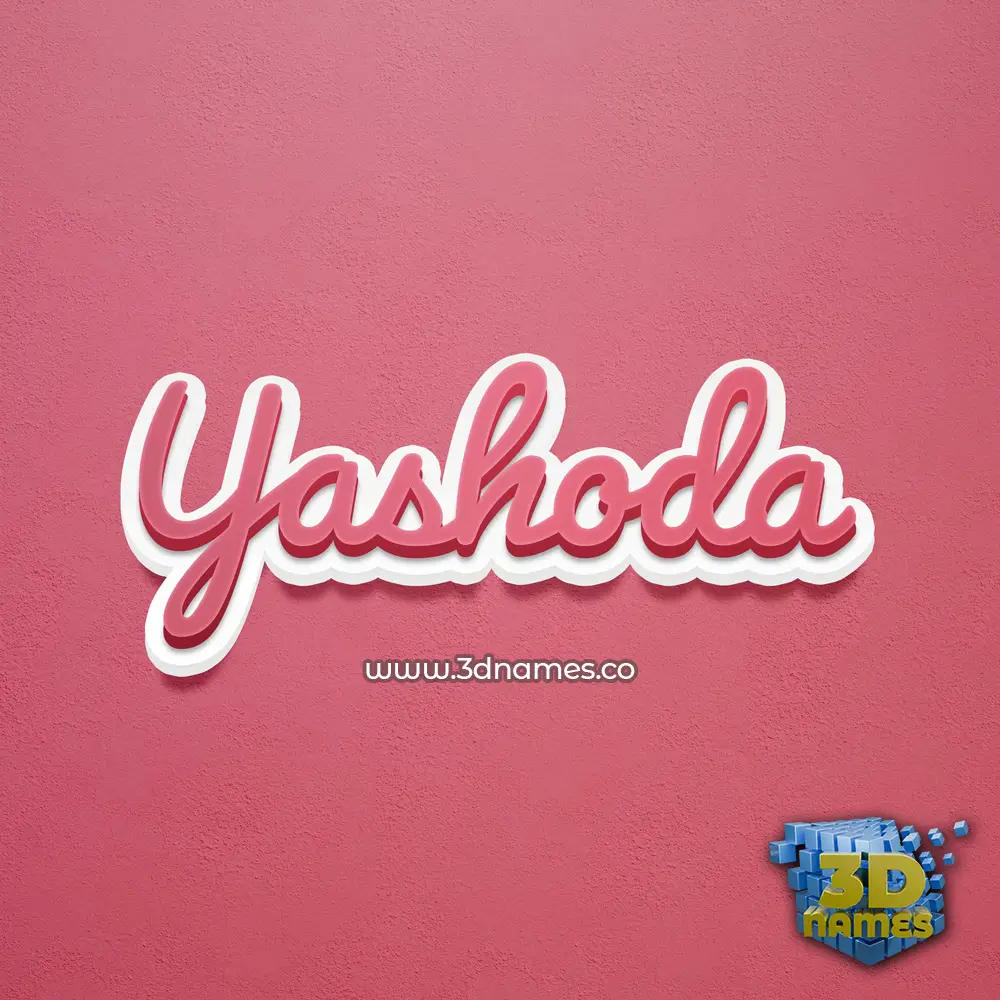 yashoda in Red Scribble style - 3D name wallpaper