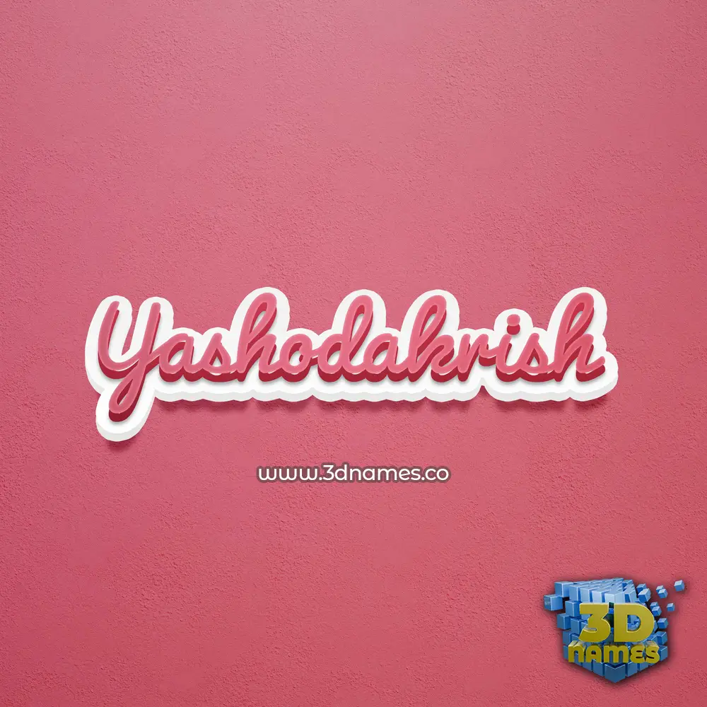 yashodakrish in Red Scribble style - 3D name wallpaper