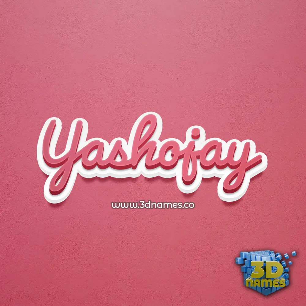 yashojay in Red Scribble style - 3D name wallpaper