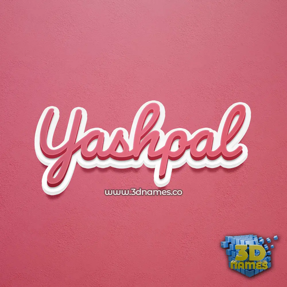 yashpal in Red Scribble style - 3D name wallpaper