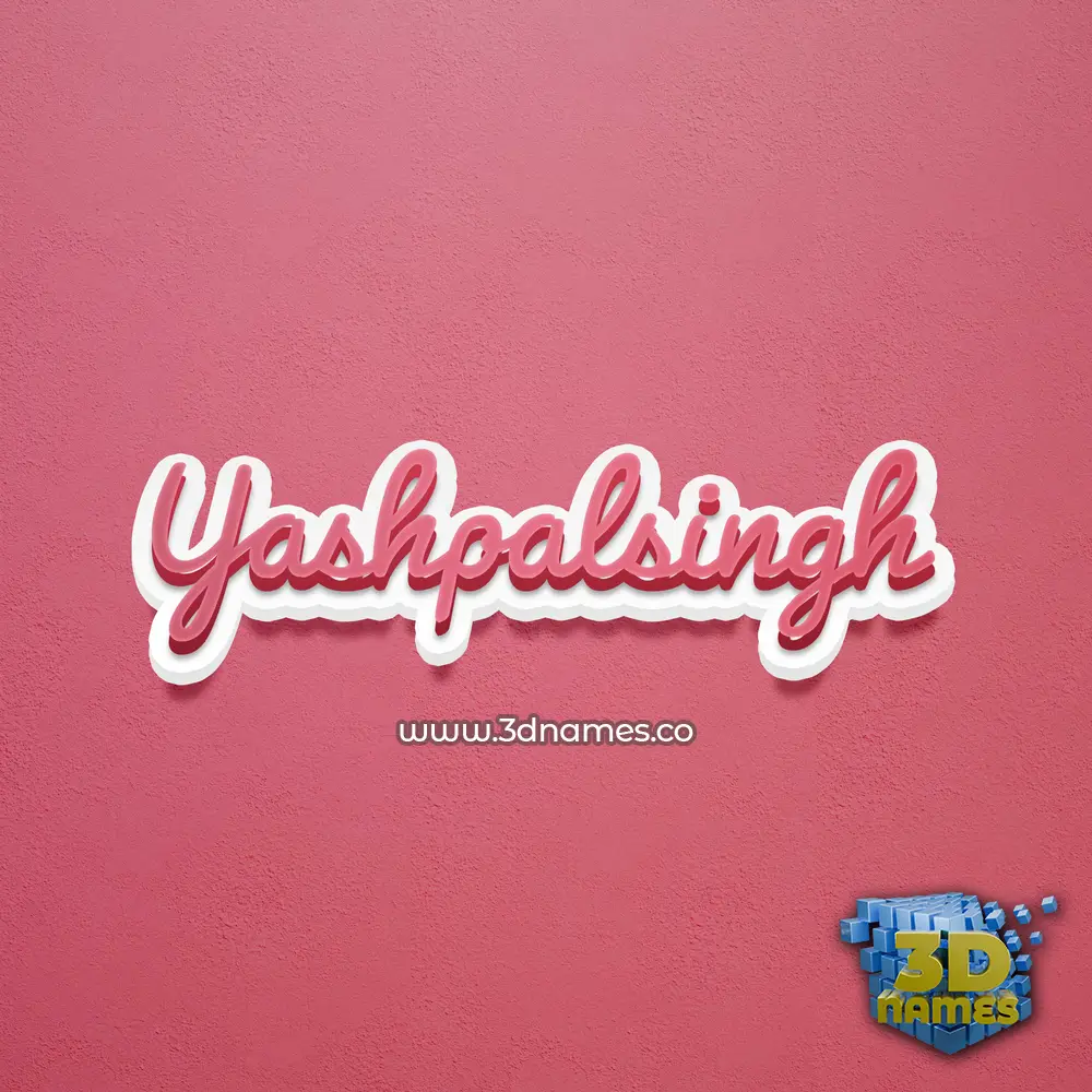 yashpalsingh in Red Scribble style - 3D name wallpaper