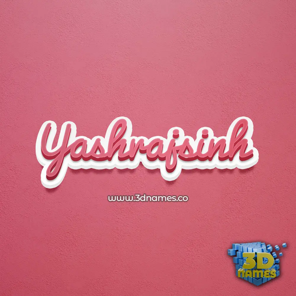 yashrajsinh in Red Scribble style - 3D name wallpaper