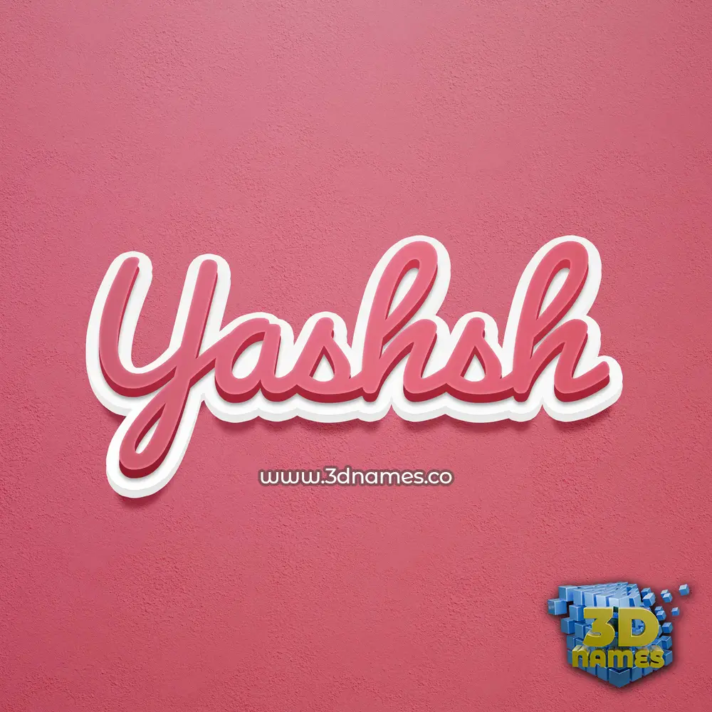 yashsh in Red Scribble style - 3D name wallpaper
