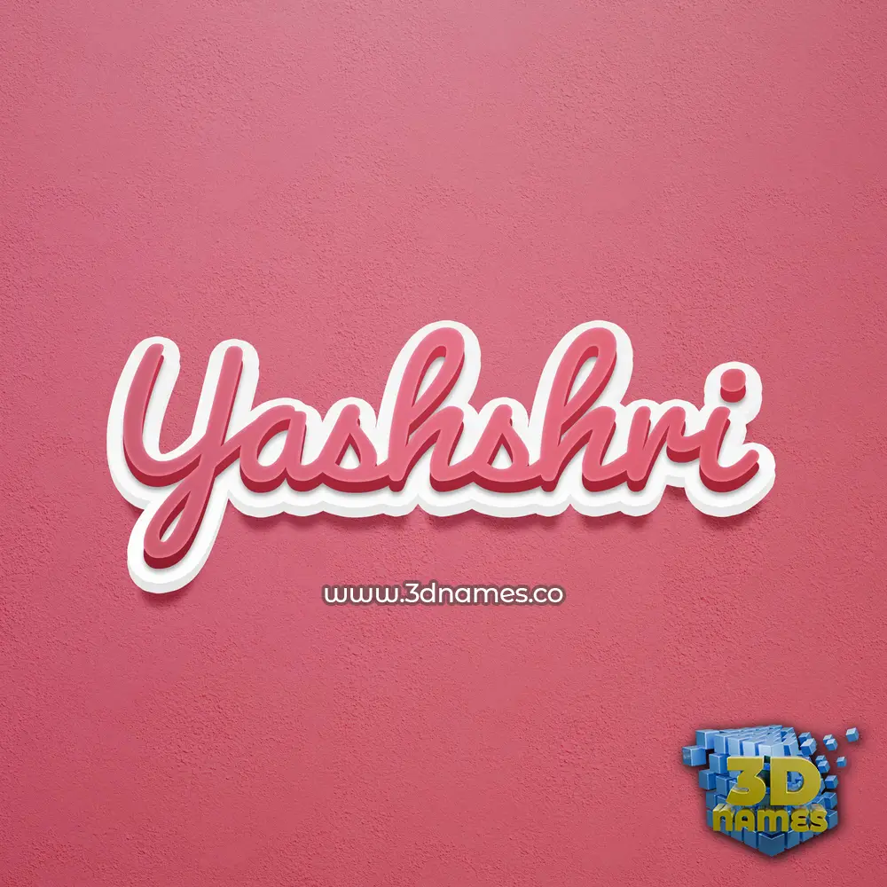 yashshri in Red Scribble style - 3D name wallpaper