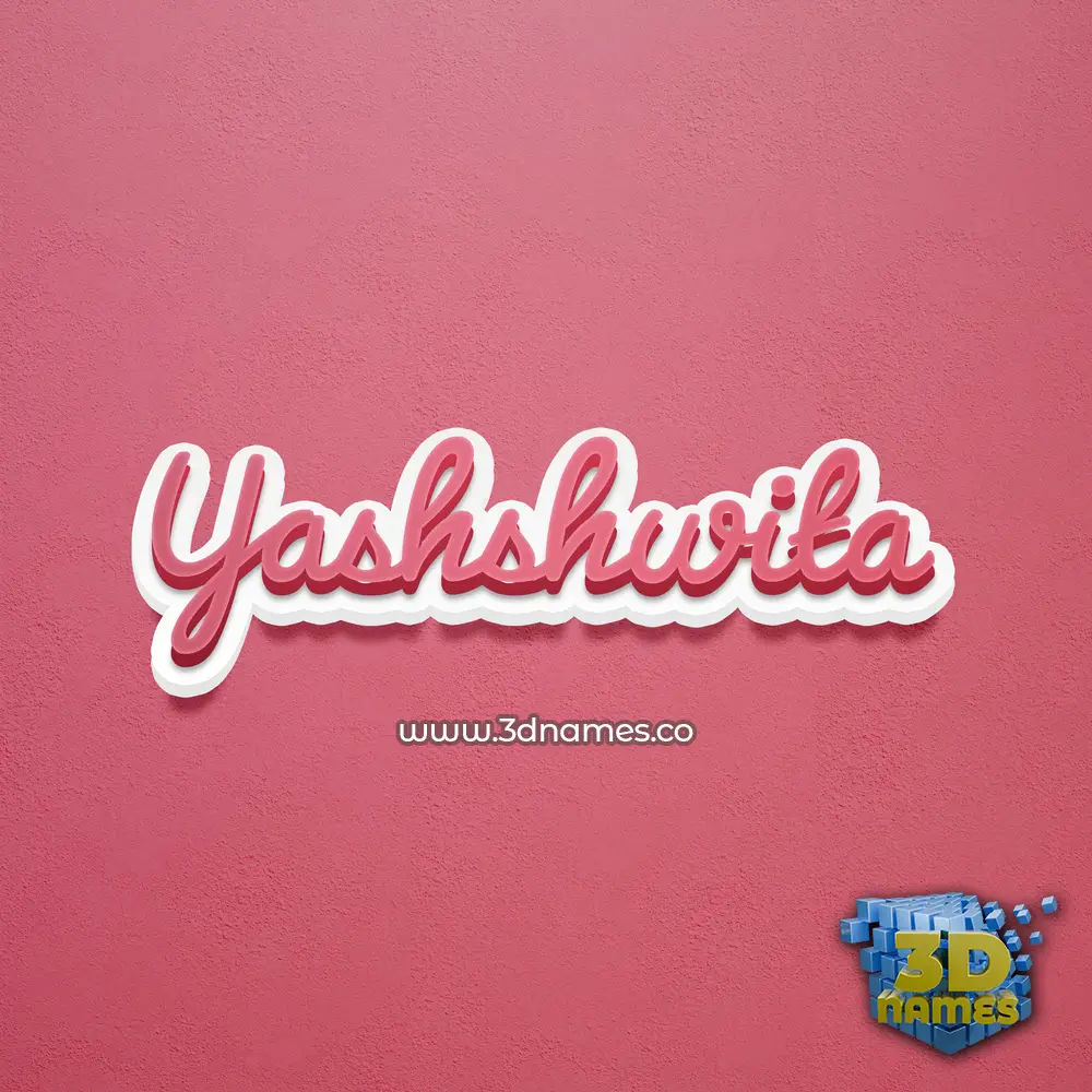 yashshwita in Red Scribble style - 3D name wallpaper