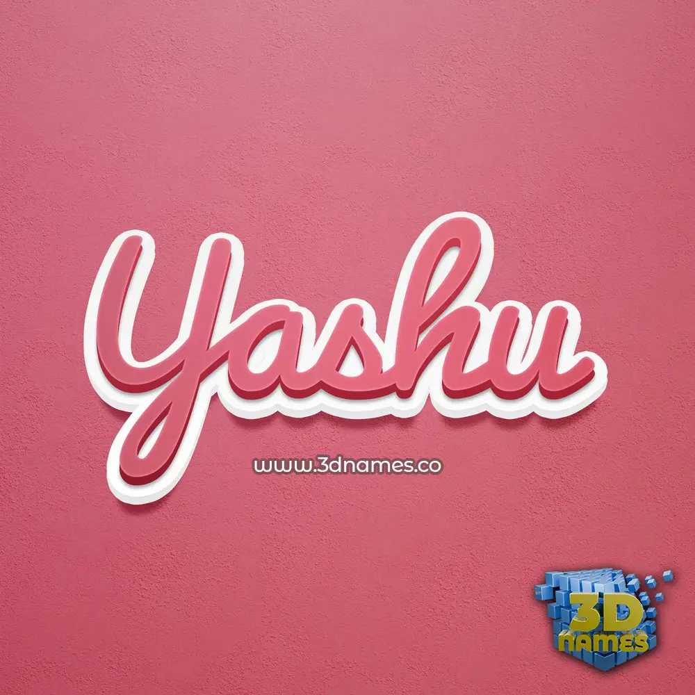 yashu in Red Scribble style - 3D name wallpaper
