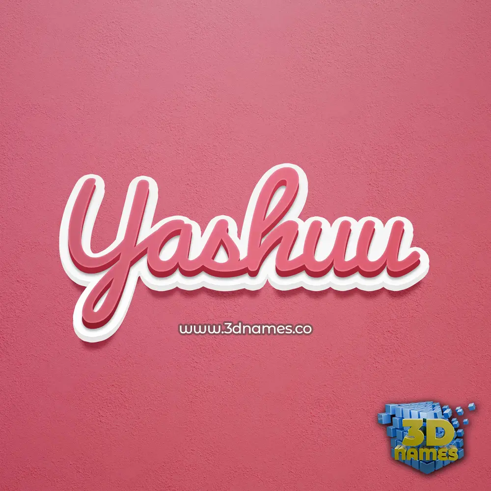 yashuu in Red Scribble style - 3D name wallpaper
