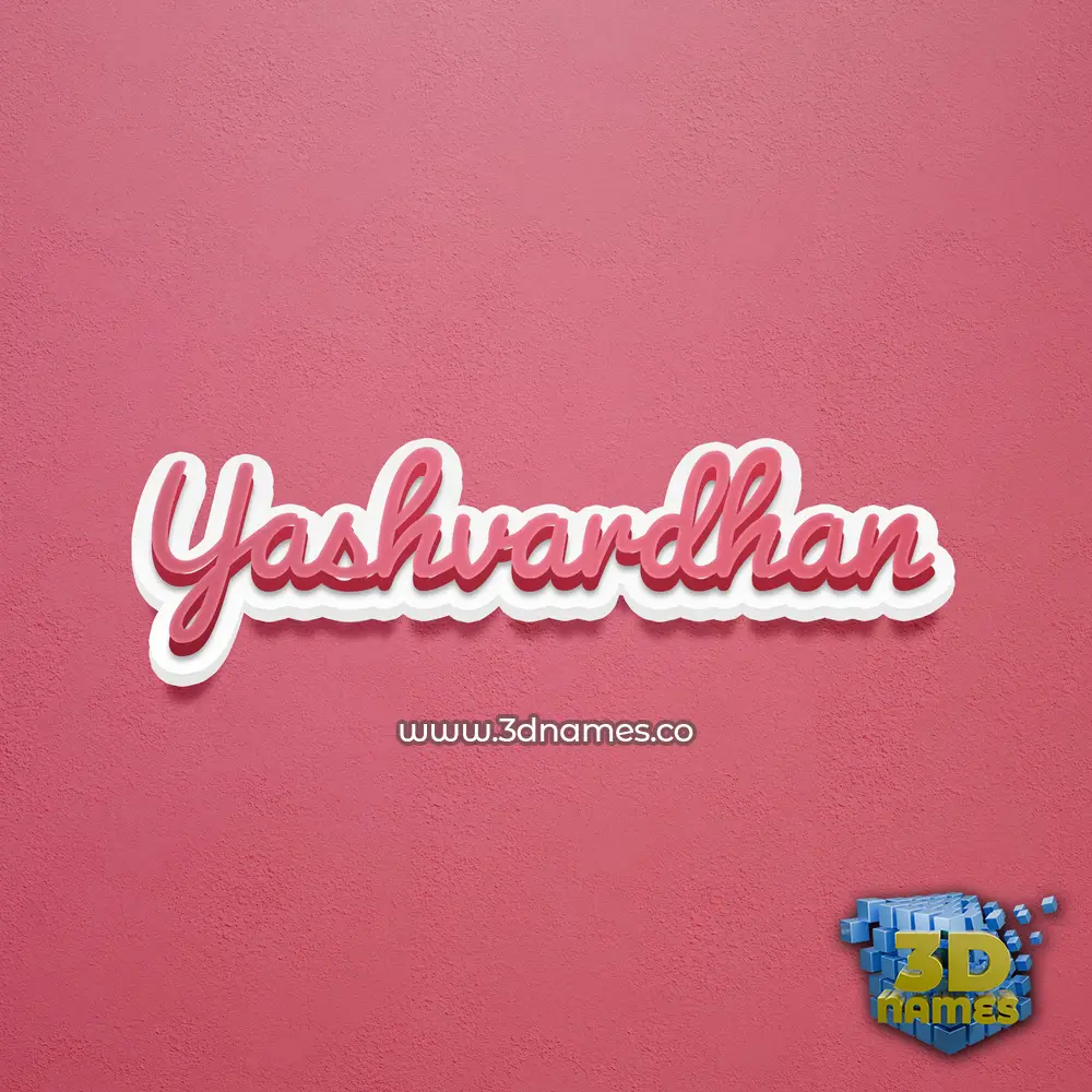yashvardhan in Red Scribble style - 3D name wallpaper