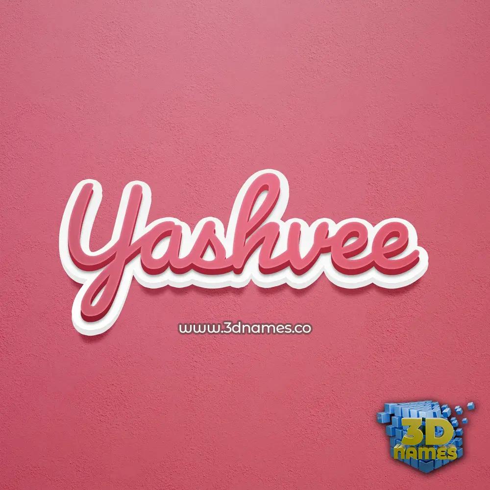 yashvee in Red Scribble style - 3D name wallpaper