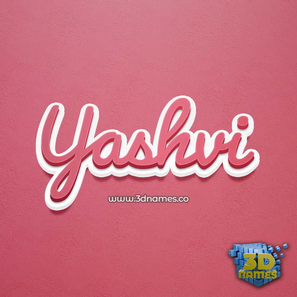 yashvi in Red Scribble style - 3D name wallpaper