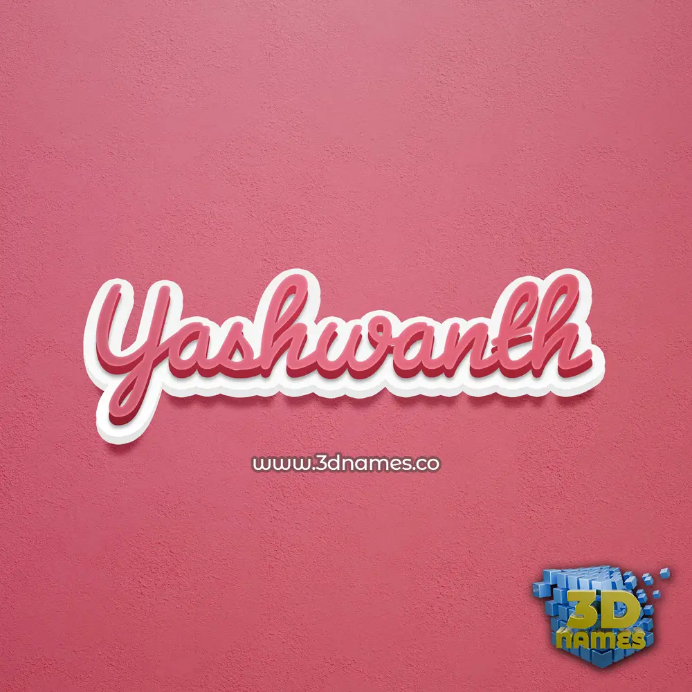 yashwanth in Red Scribble style - 3D name wallpaper