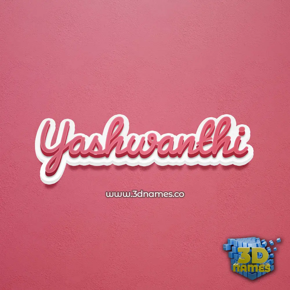 yashwanthi in Red Scribble style - 3D name wallpaper