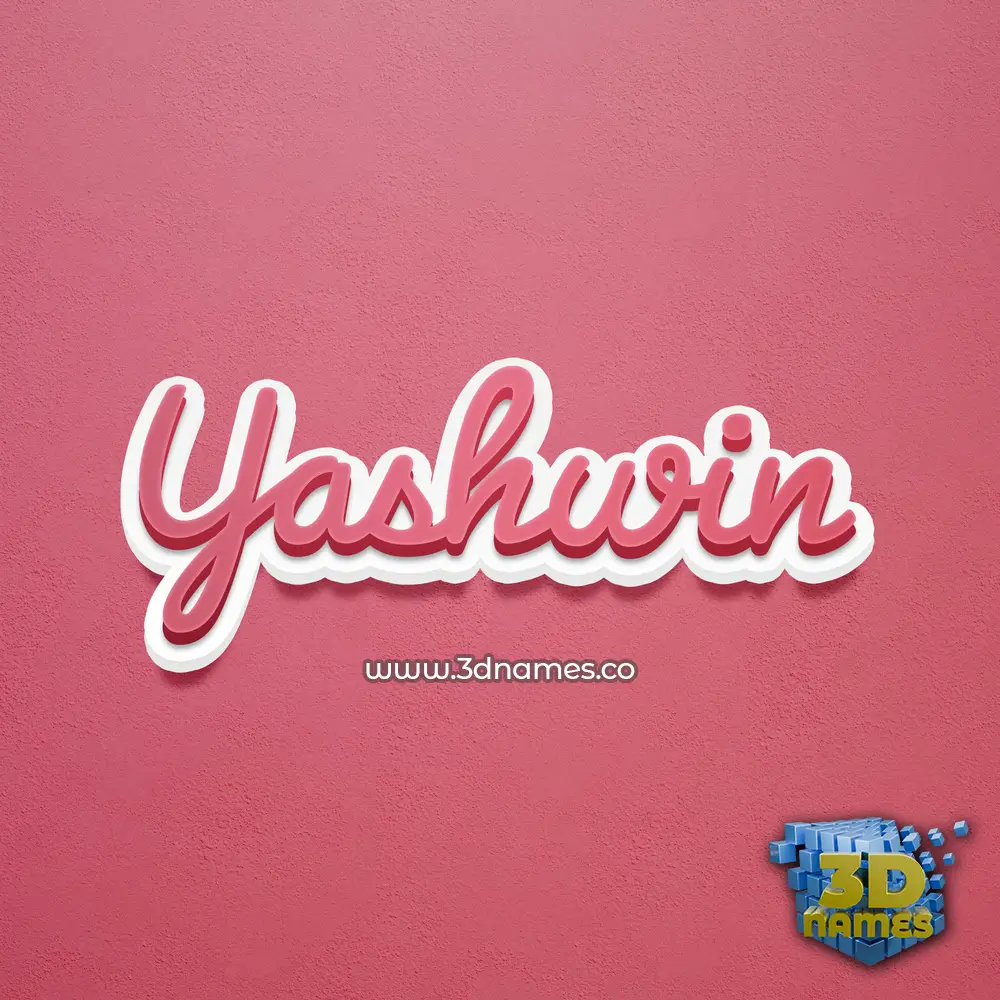 yashwin in Red Scribble style - 3D name wallpaper