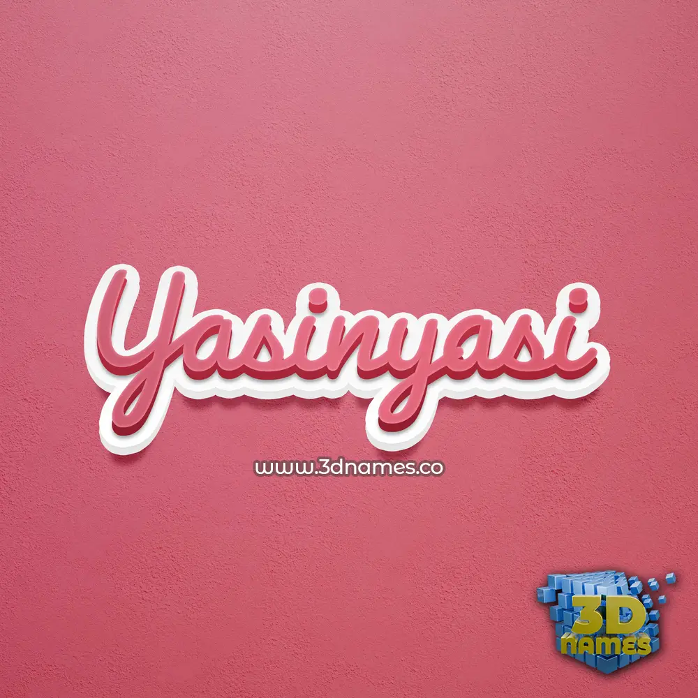 yasinyasi in Red Scribble style - 3D name wallpaper