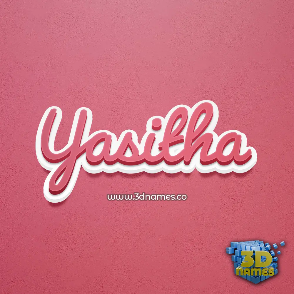 yasitha in Red Scribble style - 3D name wallpaper