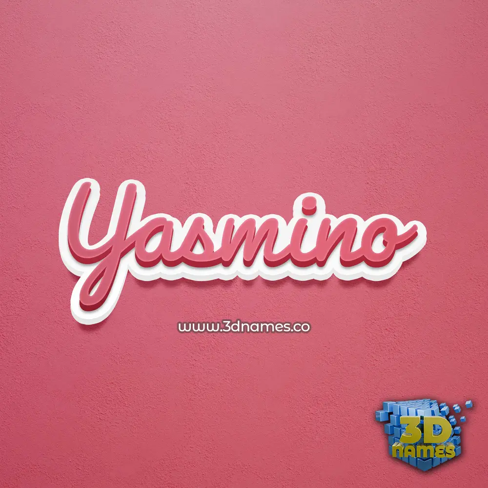 yasmino in Red Scribble style - 3D name wallpaper