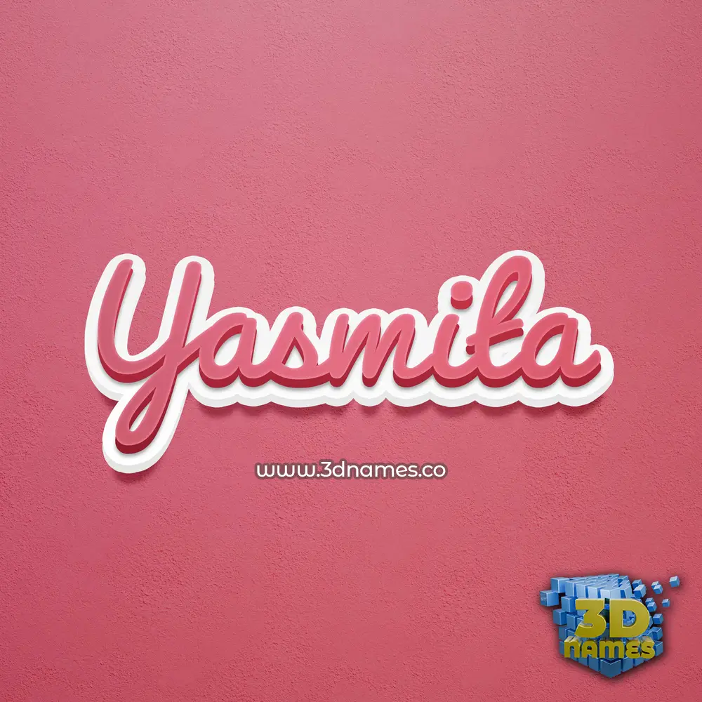 yasmita in Red Scribble style - 3D name wallpaper