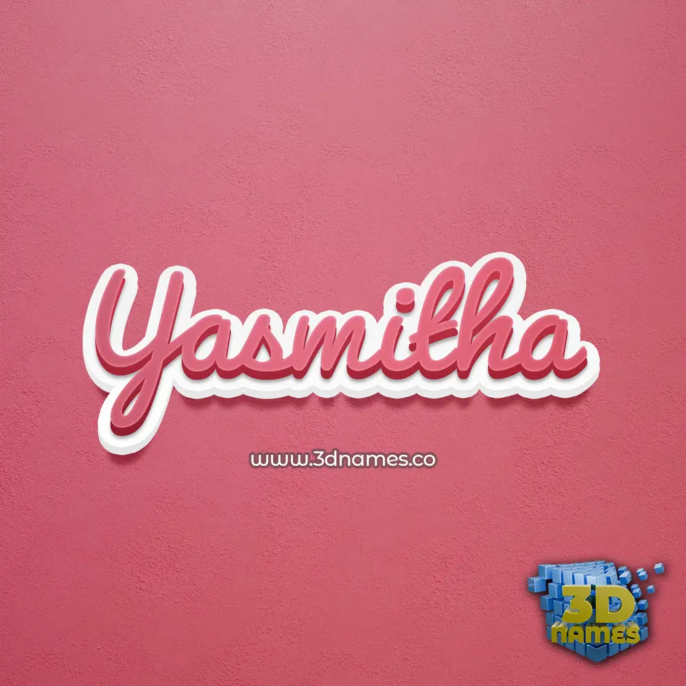 yasmitha in Red Scribble style - 3D name wallpaper