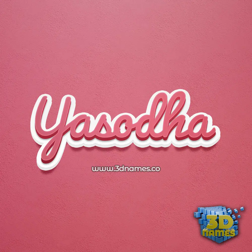 yasodha in Red Scribble style - 3D name wallpaper