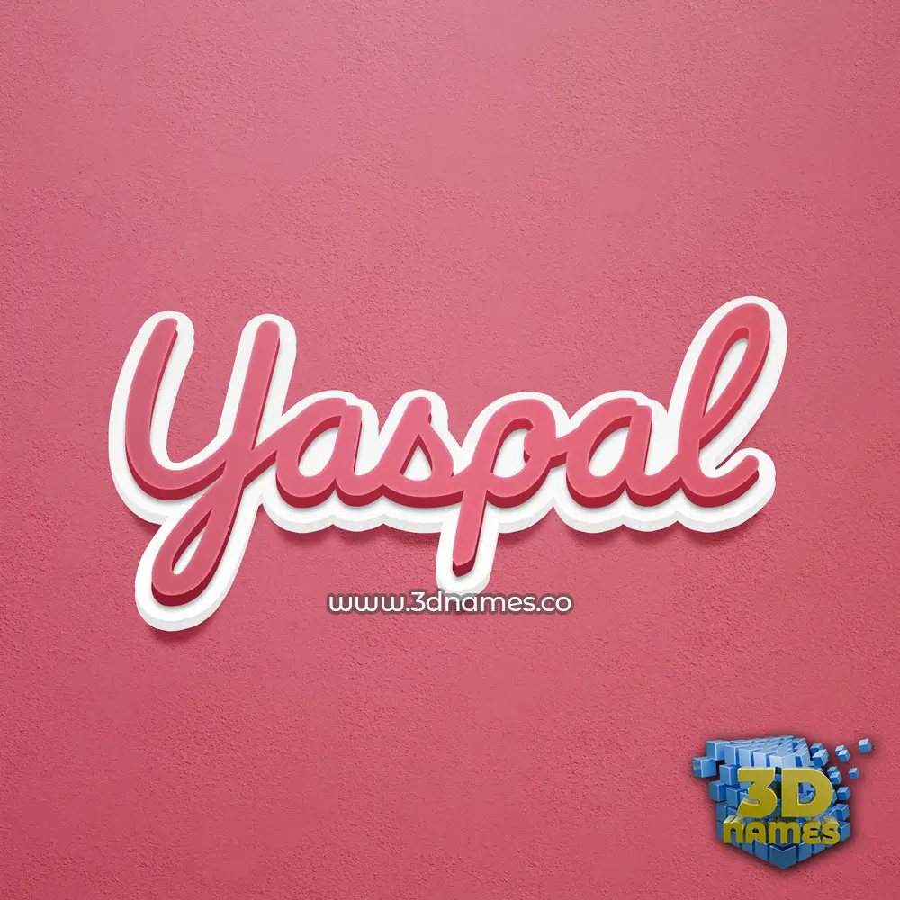 yaspal in Red Scribble style - 3D name wallpaper