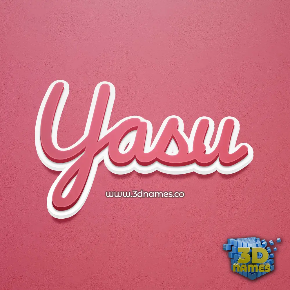 yasu in Red Scribble style - 3D name wallpaper