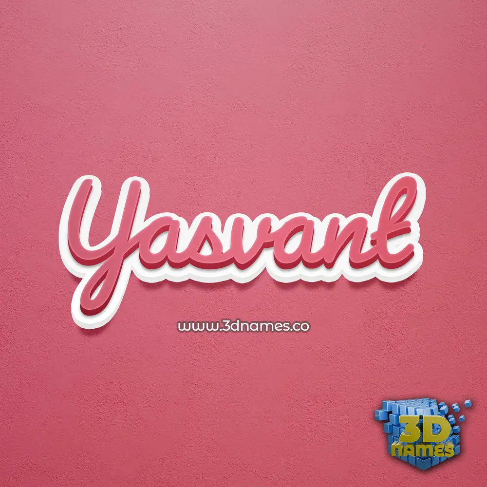 yasvant in Red Scribble style - 3D name wallpaper