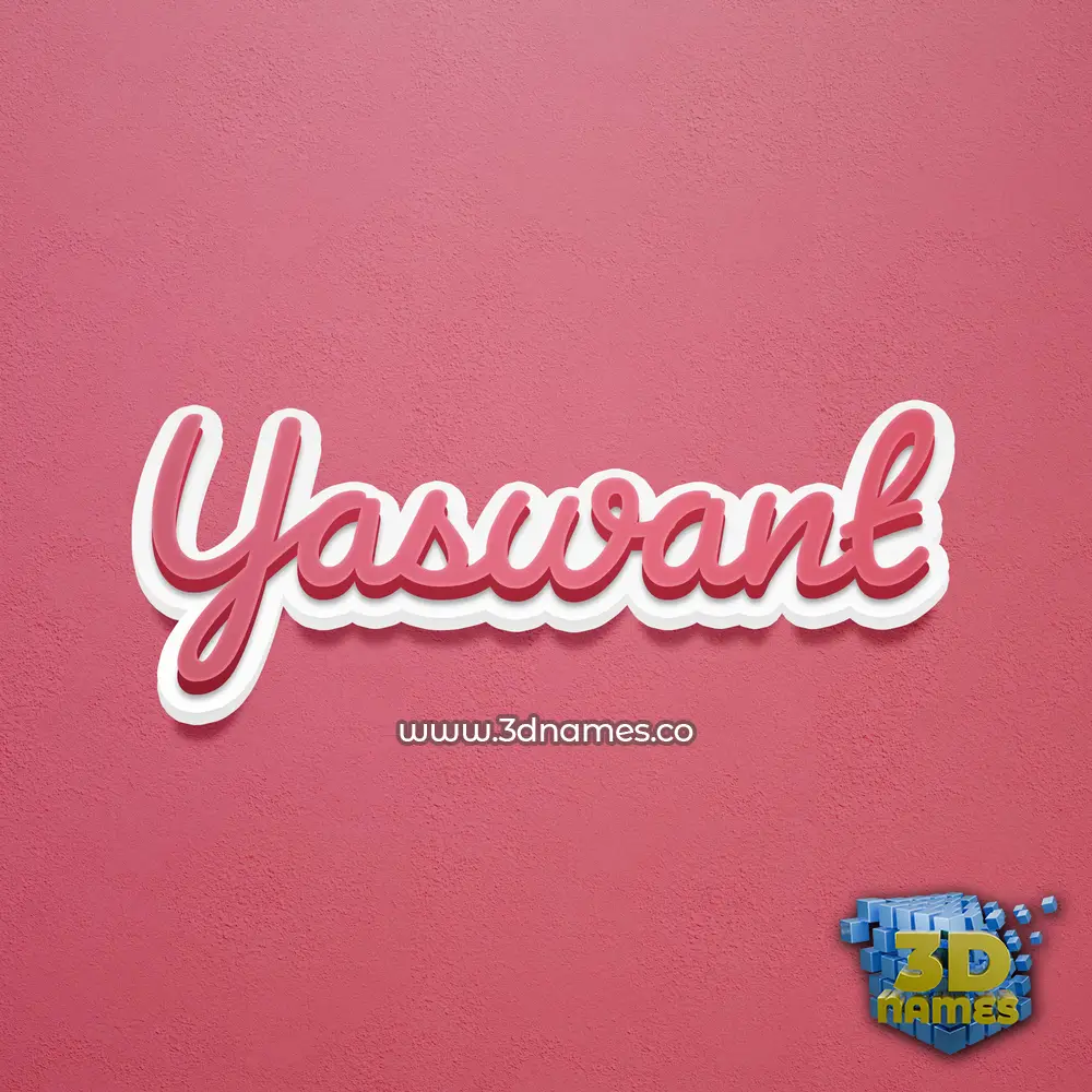 yaswant in Red Scribble style - 3D name wallpaper