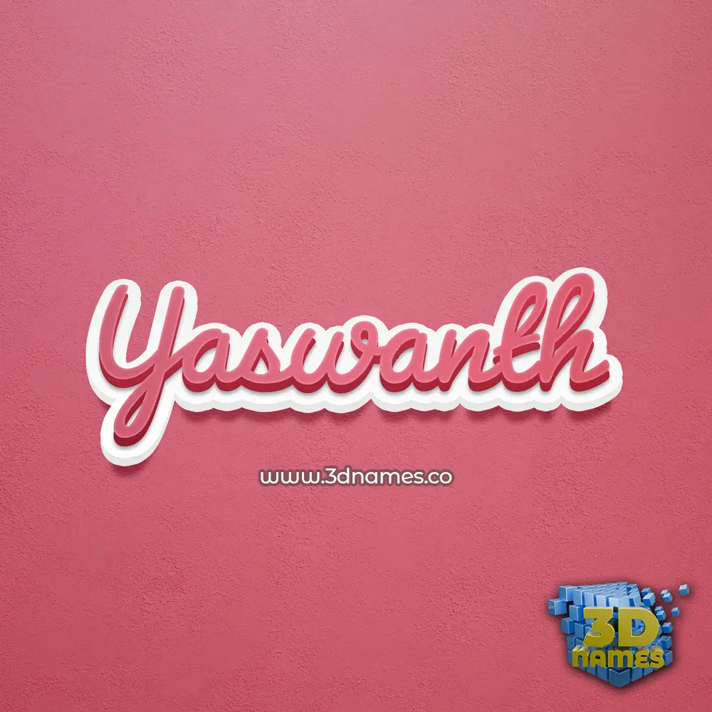 yaswanth in Red Scribble style - 3D name wallpaper