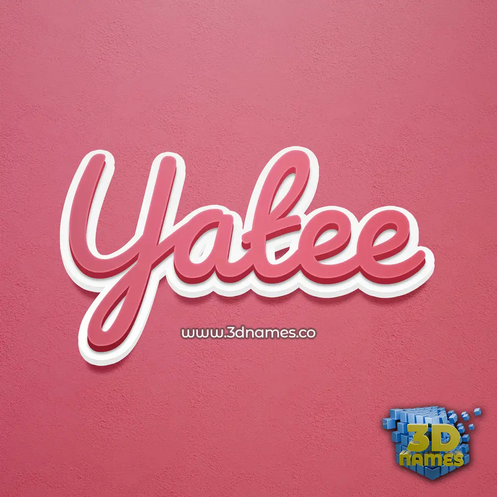 yatee in Red Scribble style - 3D name wallpaper