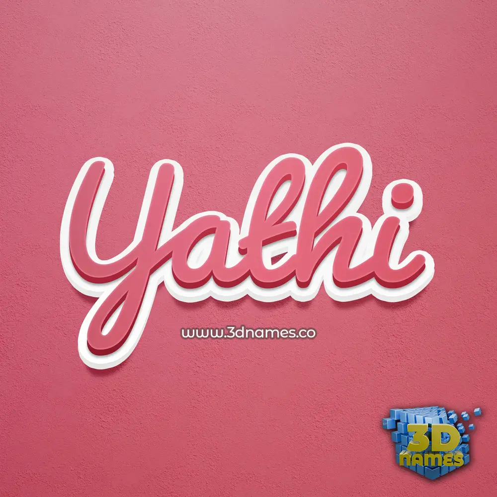yathi in Red Scribble style - 3D name wallpaper