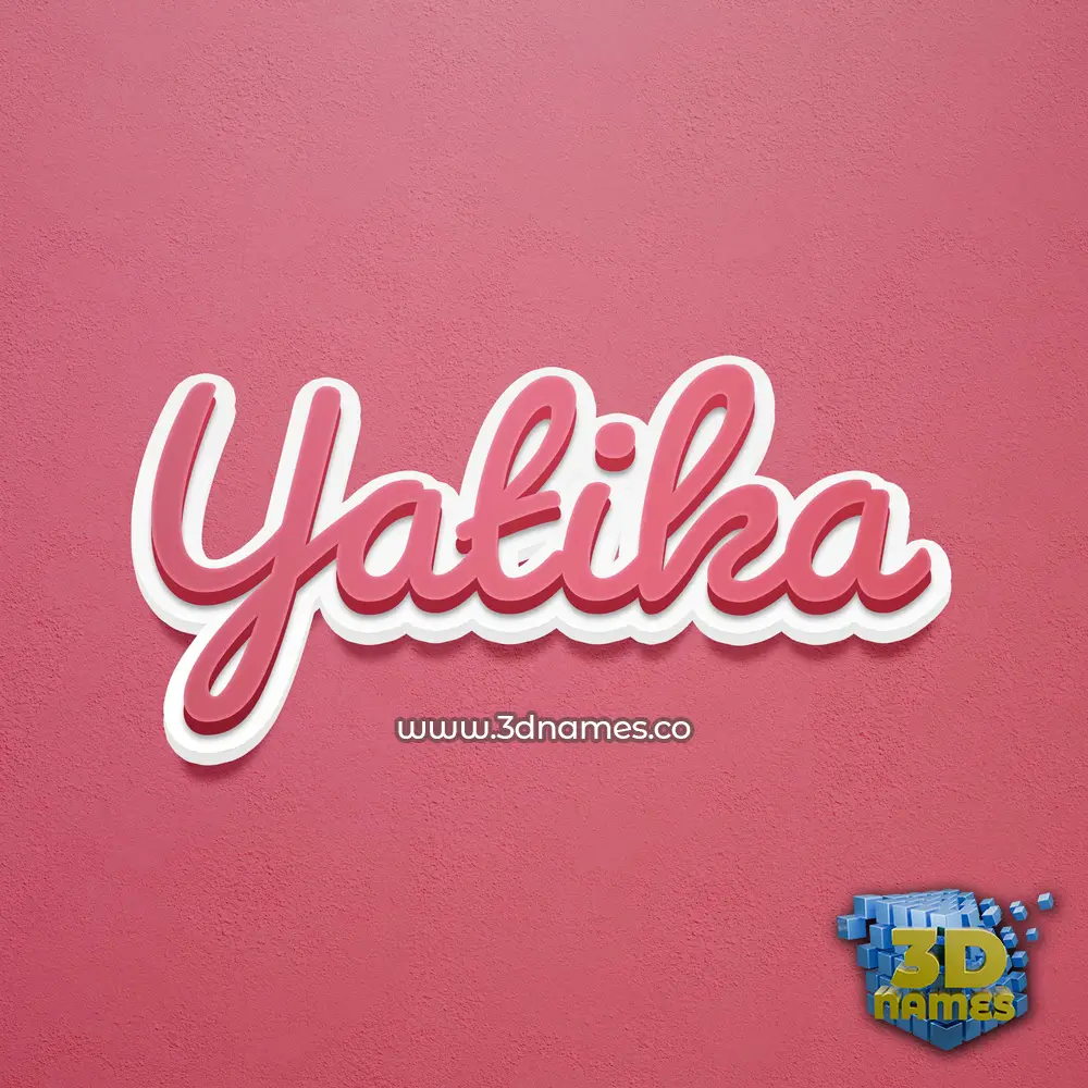 yatika in Red Scribble style - 3D name wallpaper