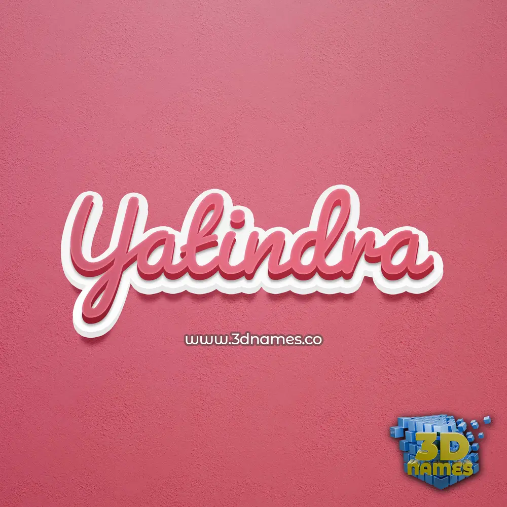 yatindra in Red Scribble style - 3D name wallpaper
