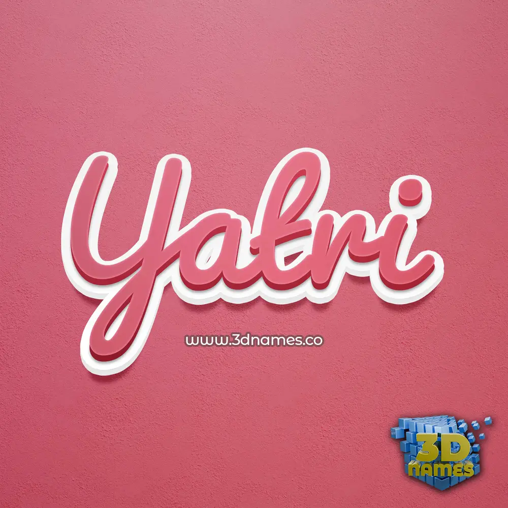 yatri in Red Scribble style - 3D name wallpaper