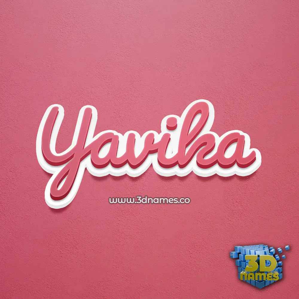yavika in Red Scribble style - 3D name wallpaper